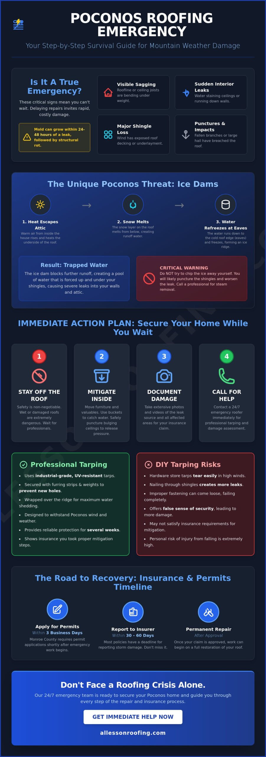 Emergency Roof Repair Poconos: The Homeowner’s 24/7 Response Guide