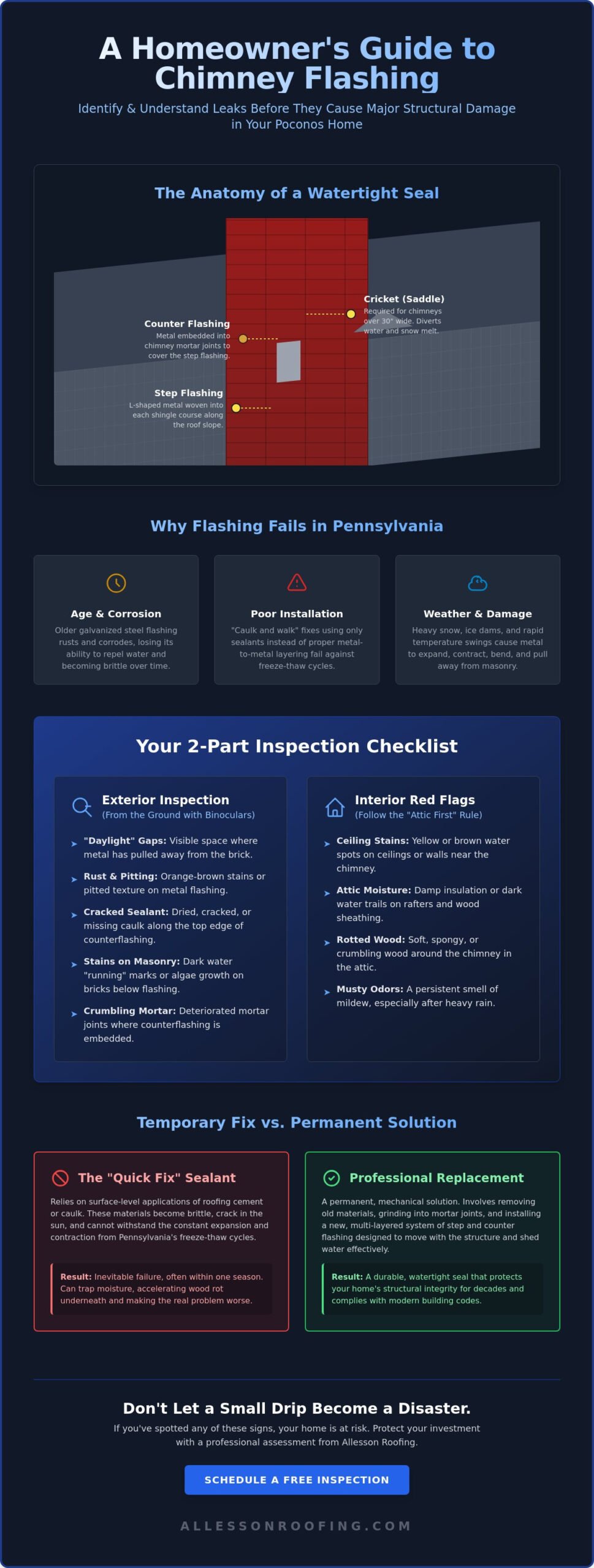 The Ultimate Leaking Chimney Flashing Checklist: 12 Signs to Watch For