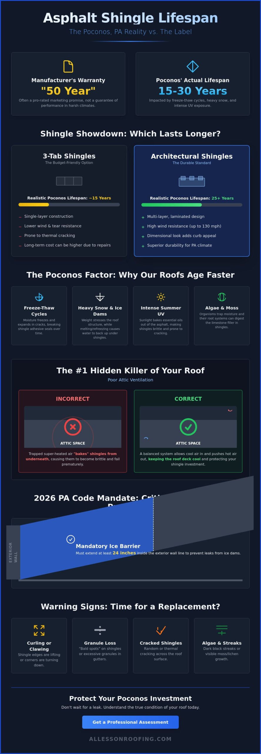 How Long Do Asphalt Shingles Last? A Guide to Roof Lifespan in Pennsylvania