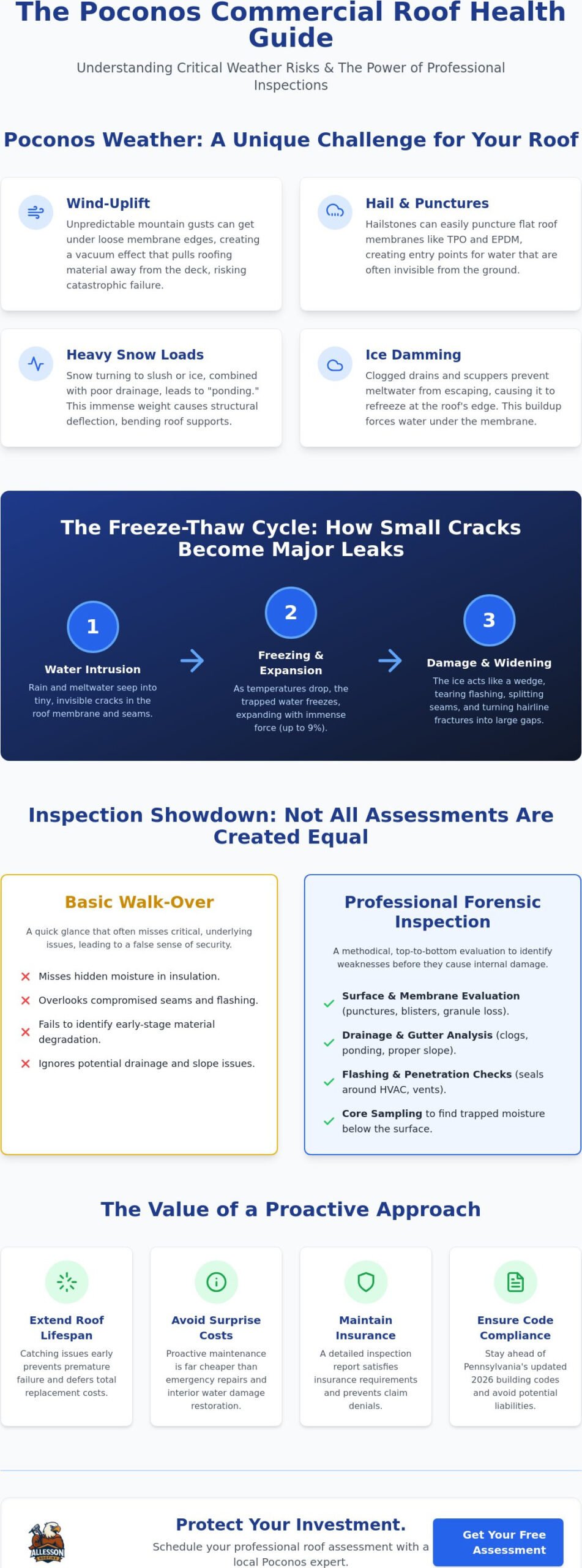 Commercial Roof Inspection Poconos: Protecting Your Business Investment in 2026