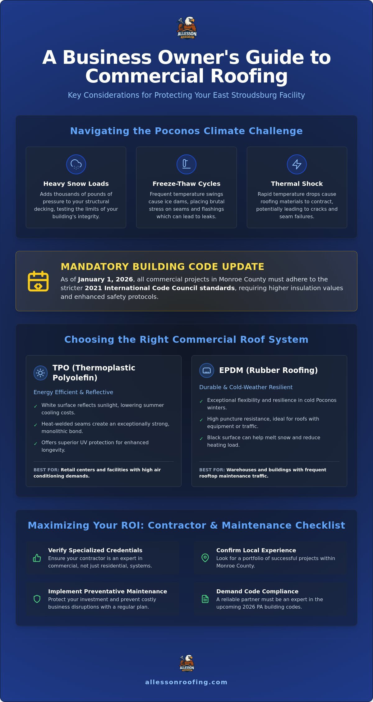 Commercial Roofing Contractors in East Stroudsburg: A 2026 Business Owner’s Guide