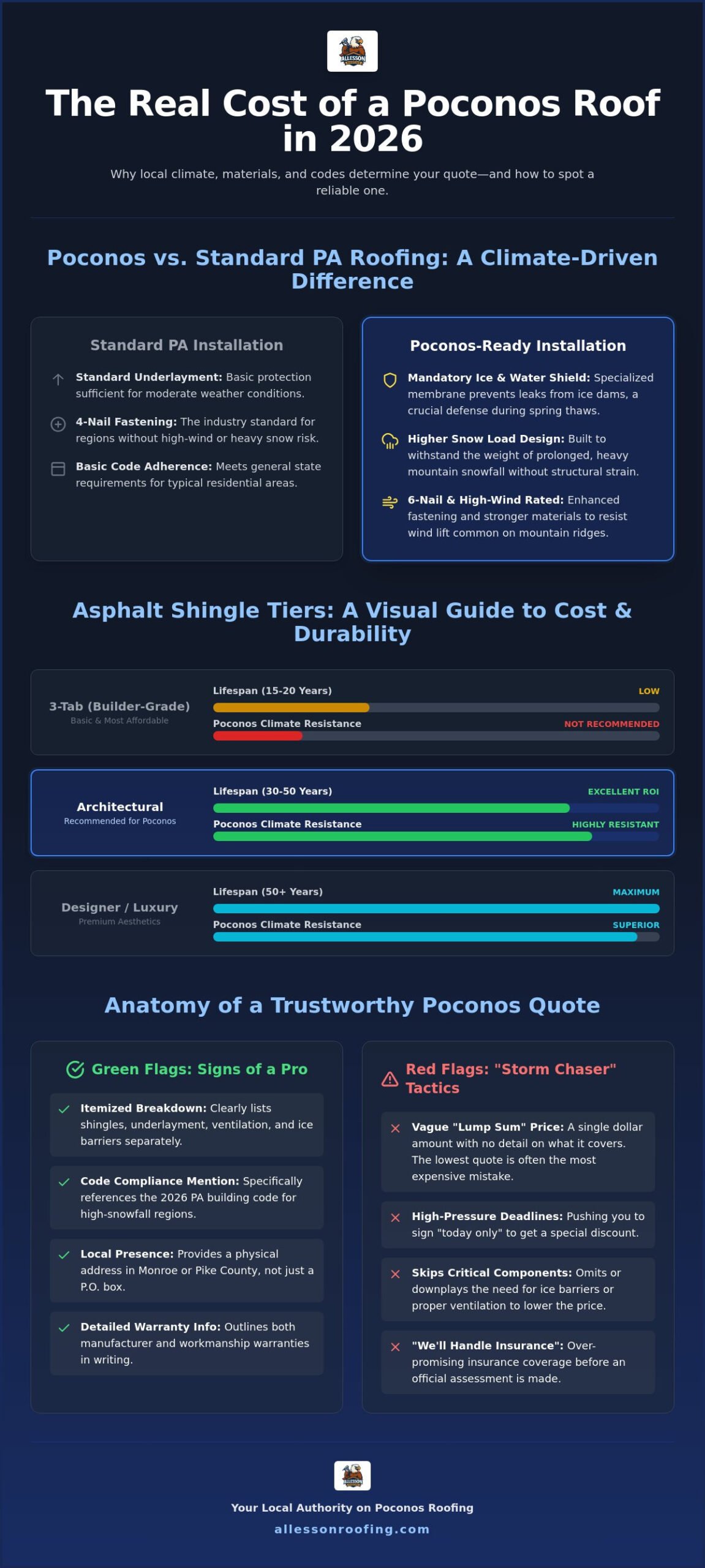 Cost of a New Roof in the Poconos: 2026 Price Guide & Local Factors